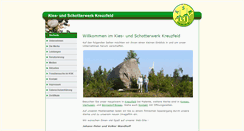 Desktop Screenshot of kieswerk-kreuzfeld.de